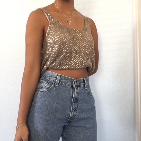 Xhilaration Tops - Xhilaration gold tank top
